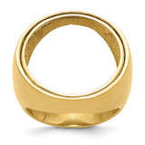 22 mm 14k Yellow Gold coin bezel ring for South African Krugerrand — additional image