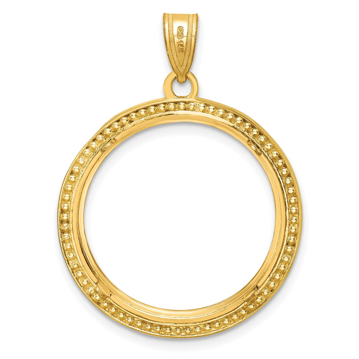 22 mm 14k Yellow Gold coin bezel for South Africian 2 Rand Rand — additional image