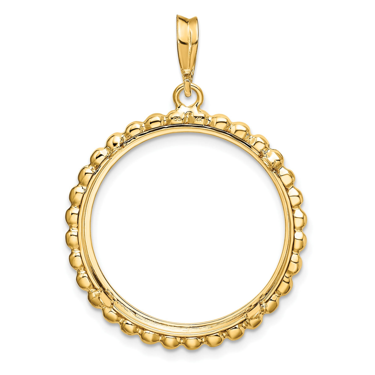 22 mm 14k Yellow Gold coin bezel for South Africian 2 Rand Rand — additional image