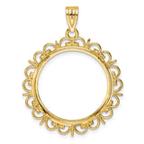 22 mm 14k Yellow Gold coin bezel for South Africian 2 Rand Rand — additional image