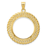 22 mm 14k Yellow Gold coin bezel for South Africian 2 Rand Rand — additional image