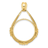 22 mm 14k Yellow Gold coin bezel for South Africian 2 Rand Rand — additional image