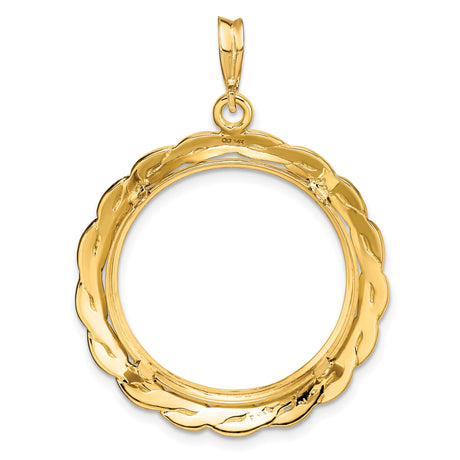 22 mm 14k Yellow Gold coin bezel for South Africian 2 Rand Rand — additional image