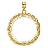 22 mm 14k Yellow Gold coin bezel for South Africian 2 Rand Rand
