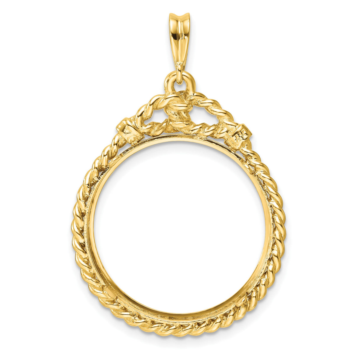 22 mm 14k Yellow Gold coin bezel for South Africian 2 Rand Rand — additional image