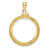 22 mm 14k Yellow Gold coin bezel for South Africian 2 Rand Rand — additional image