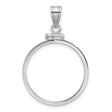 22 mm 14k White Gold coin bezel for South Africian 2 Rand Rand