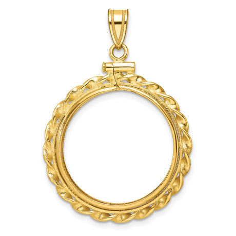 22 mm 14k Yellow Gold coin bezel for South Africian 2 Rand Rand