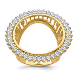 22 mm 14k Yellow Gold coin bezel ring for South Africian 2 Rand Rand — additional image