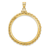 33 mm 14k Yellow Gold coin bezel for UK £100 Britannia