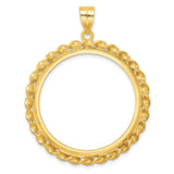33 mm 14k Yellow Gold coin bezel for UK £100 Britannia — additional image