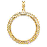 33 mm 14k Yellow Gold coin bezel for UK £100 Britannia