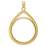 33 mm 14k Yellow Gold coin bezel for UK £100 Britannia