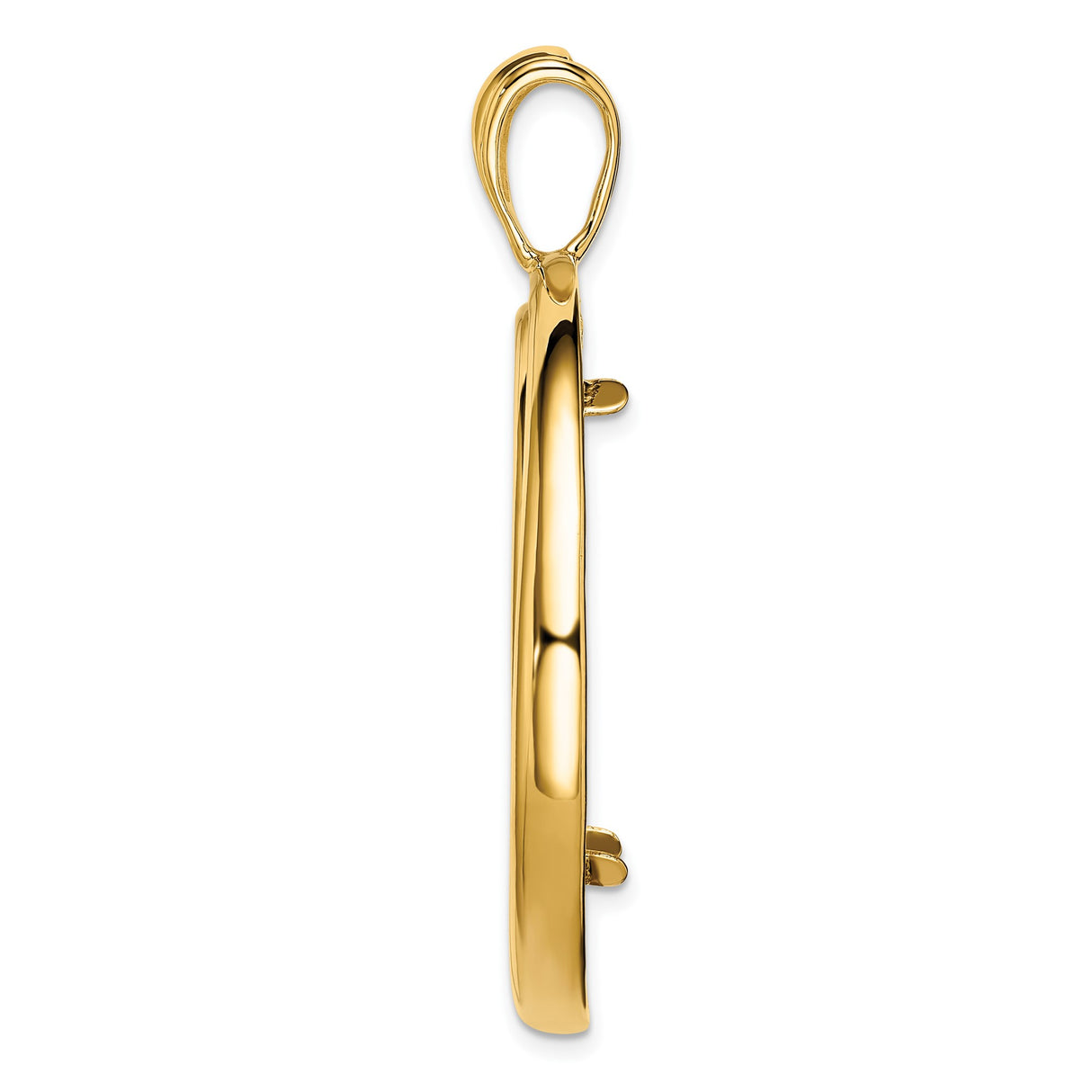 33 mm 14k Yellow Gold coin bezel for UK £100 Britannia — alternate view