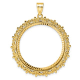 33 mm 14k Yellow Gold coin bezel for UK £100 Britannia