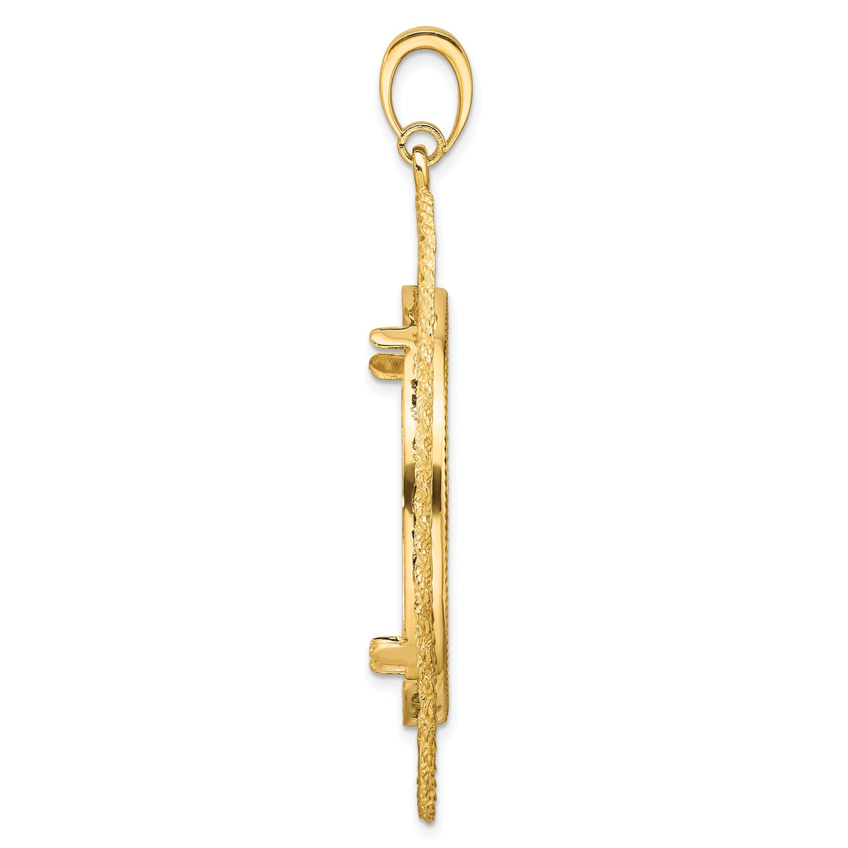 33 mm 14k Yellow Gold coin bezel for UK £100 Britannia — alternate view