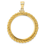 33 mm 14k Yellow Gold coin bezel for UK £100 Britannia