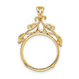17 mm 14k Yellow Gold coin bezel for UK £10 Britannia — additional image