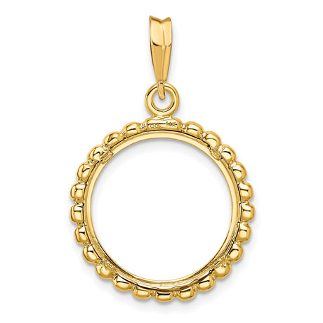 17 mm 14k Yellow Gold coin bezel for UK £10 Britannia — additional image