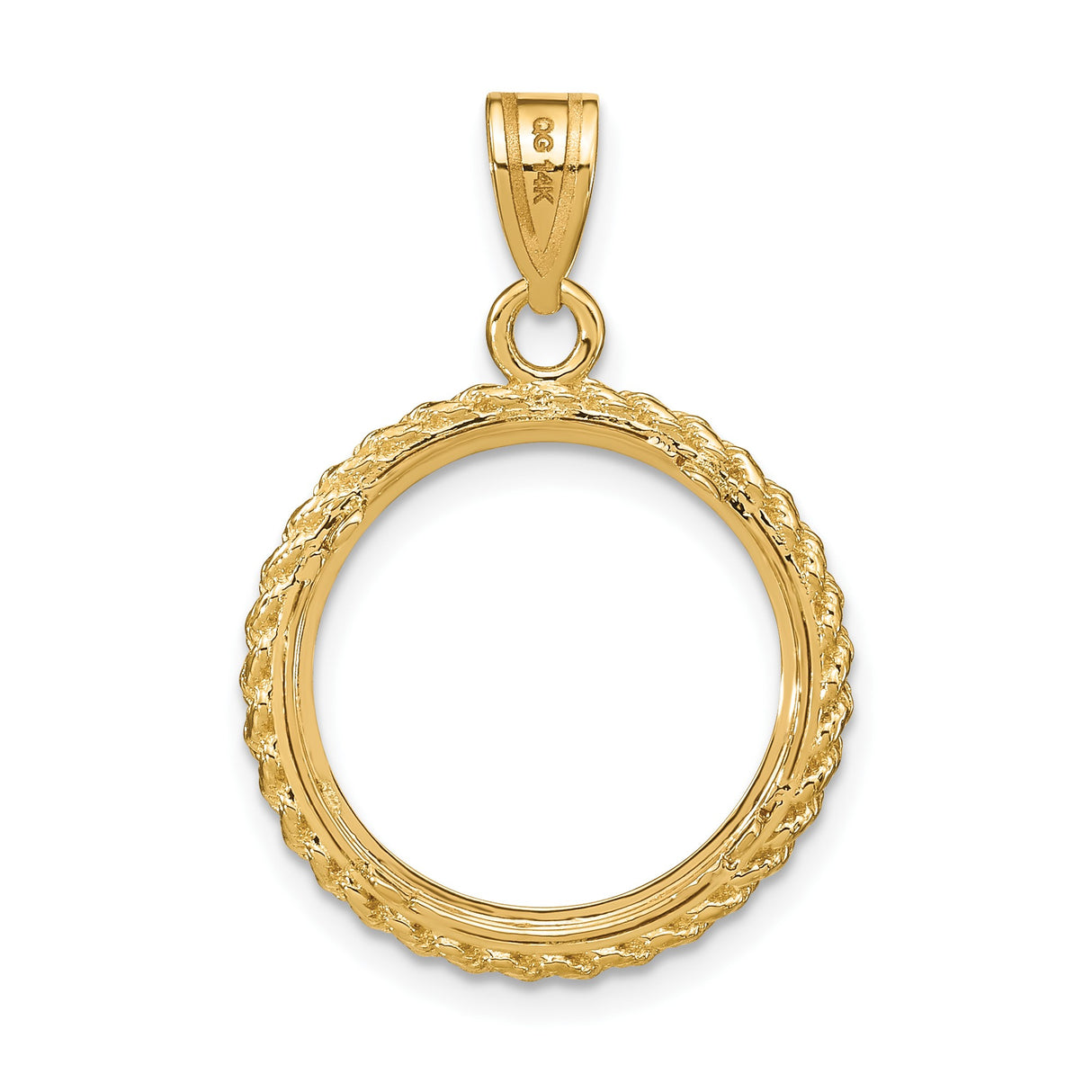 17 mm 14k Yellow Gold coin bezel for UK £10 Britannia — additional image