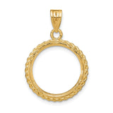 17 mm 14k Yellow Gold coin bezel for UK £10 Britannia — additional image