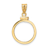 17 mm 14k Yellow Gold coin bezel for UK £10 Britannia — additional image
