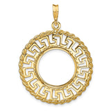 17 mm 14k Yellow Gold coin bezel for UK £10 Britannia — additional image