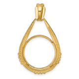 17 mm 14k Yellow Gold coin bezel for UK £10 Britannia — additional image