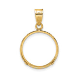 17 mm 14k Yellow Gold coin bezel for UK £10 Britannia — additional image