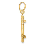 17 mm 14k Yellow Gold coin bezel for UK £10 Britannia — alternate view