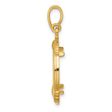 17 mm 14k Yellow Gold coin bezel for UK £10 Britannia — alternate view