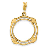 17 mm 14k Yellow Gold coin bezel for UK £10 Britannia — additional image