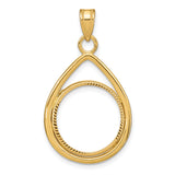 17 mm 10k Yellow Gold coin bezel for UK £10 Britannia