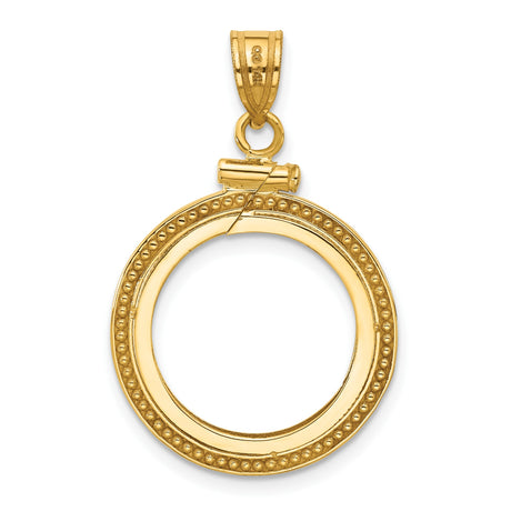 17 mm 14k Yellow Gold coin bezel for UK £10 Britannia — additional image