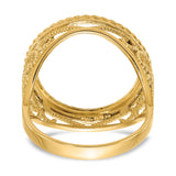 17 mm 14k Yellow Gold coin bezel ring for UK £10 Britannia — additional image