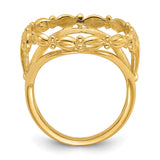 17 mm 14k Yellow Gold coin bezel ring for UK £10 Britannia — alternate view