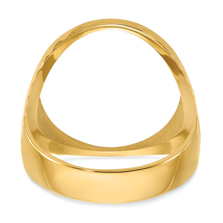 17 mm 14k Yellow Gold coin bezel ring for UK £10 Britannia — additional image