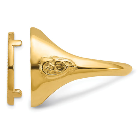 17 mm 14k Yellow Gold coin bezel ring for UK £10 Britannia — additional image