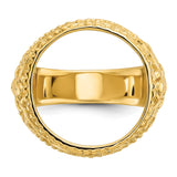 17 mm 14k Yellow Gold coin bezel ring for UK £10 Britannia — additional image