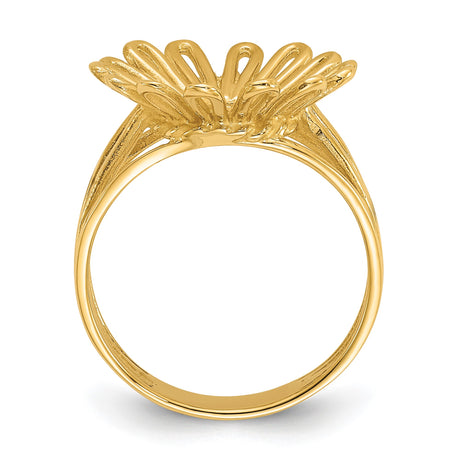 17 mm 14k Yellow Gold coin bezel ring for UK £10 Britannia — alternate view