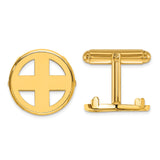 17 mm 14k Yellow Gold coin bezel cuff links for UK £10 Britannia