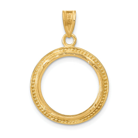 17 mm 14k Yellow Gold coin bezel for UK £10 Britannia — additional image
