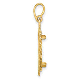 17 mm 14k Yellow Gold coin bezel for UK £10 Britannia — alternate view