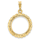 17 mm 14k Yellow Gold coin bezel for UK £10 Britannia — additional image