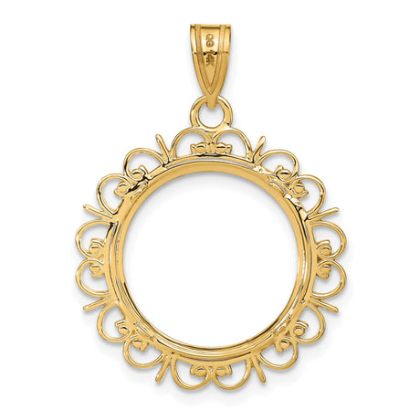 17 mm 14k Yellow Gold coin bezel for UK £10 Britannia — additional image