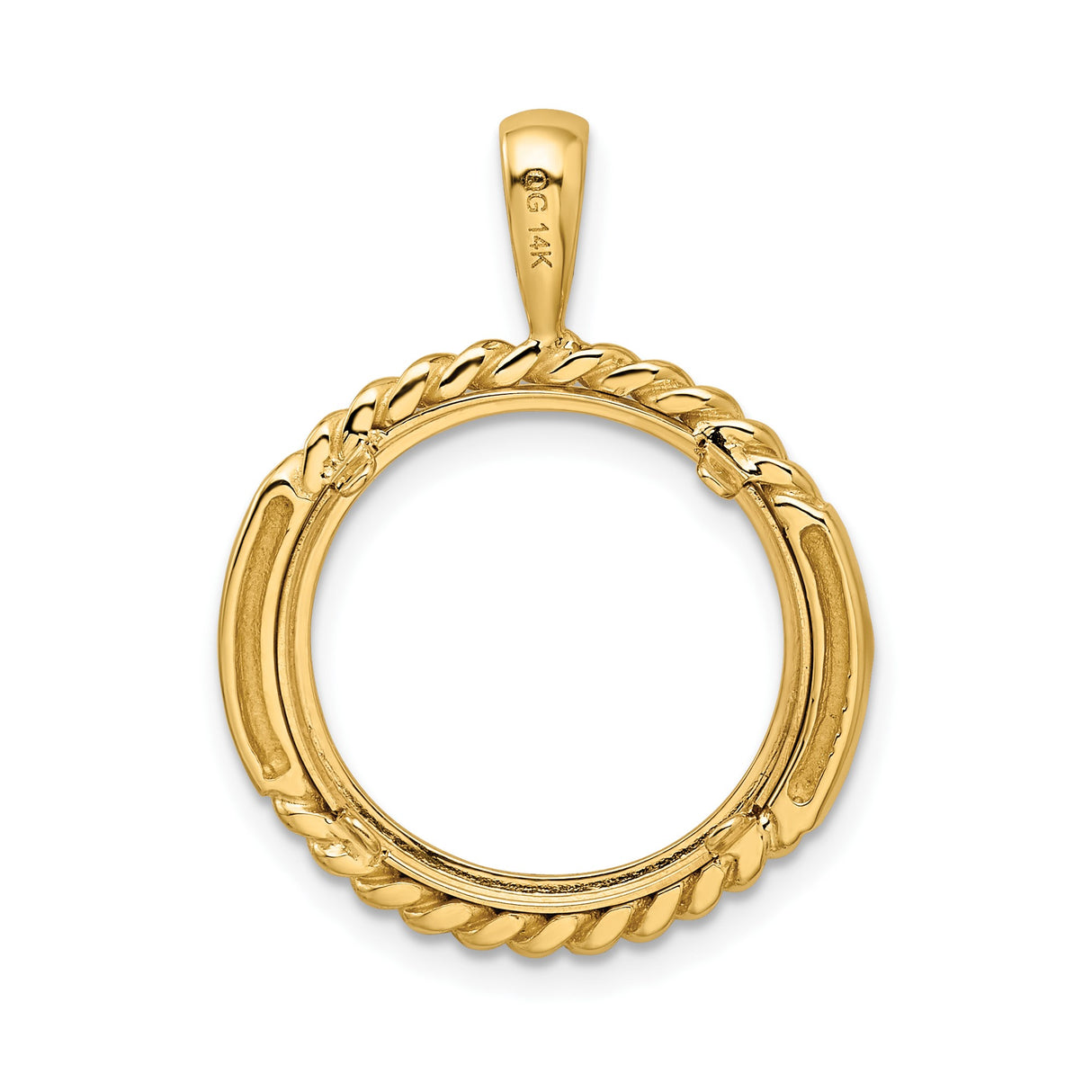 17 mm 14k Yellow Gold coin bezel for UK £10 Britannia — additional image
