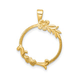 17 mm 14k Yellow Gold coin bezel for UK £10 Britannia