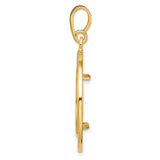 17 mm 14k Yellow Gold coin bezel for UK £10 Britannia — alternate view