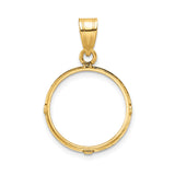 17 mm 14k Yellow Gold coin bezel for UK £10 Britannia — additional image
