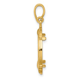 17 mm 14k Yellow Gold coin bezel for UK £10 Britannia — alternate view